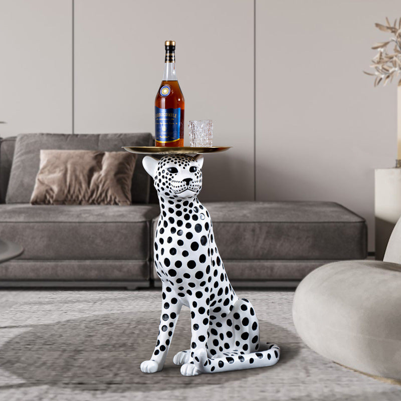 Creative Leopard Floor Decoration Large Storage Tray Living Room Entrance Sofa Next To The Decoration Housewarming Gift