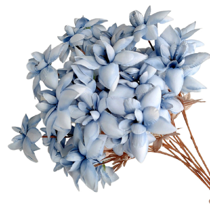 Wedding Flower Art Wedding Auditorium Background Decorative Flower Haze Blue Flower Rose Peony Simulation Flower Living Room Decoration