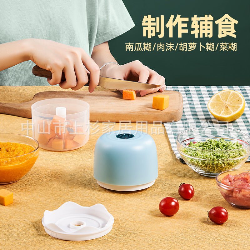 Household Garlic Press Mini Garlic Cutting Garlic Pull Garlic Sanding Garlic Garlic Machine Wireless Garlic Mashed Artifact Electric Garlic Mixer