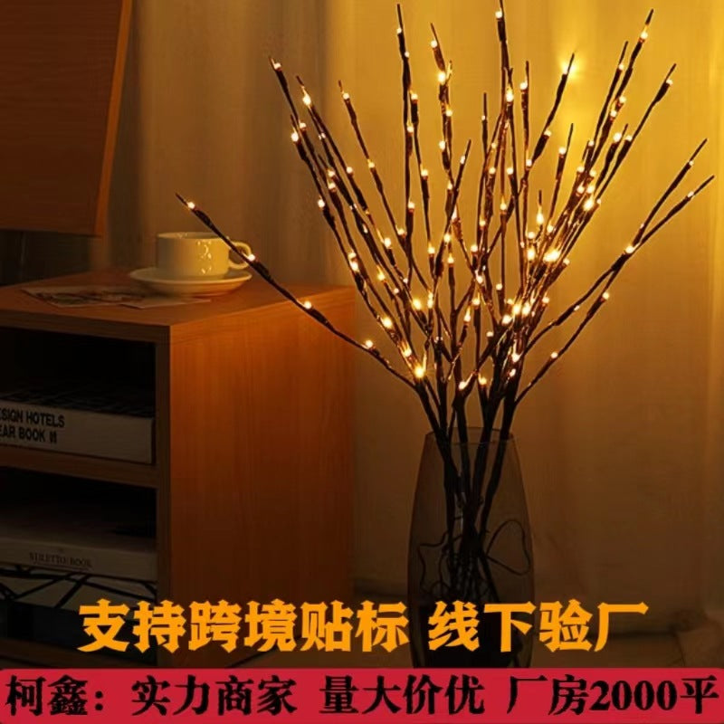 Simulation Branch Led Lights Creative Nightlight Clear Bar Homestay Decorative Light String Ins Nordic Room Bedroom Layout