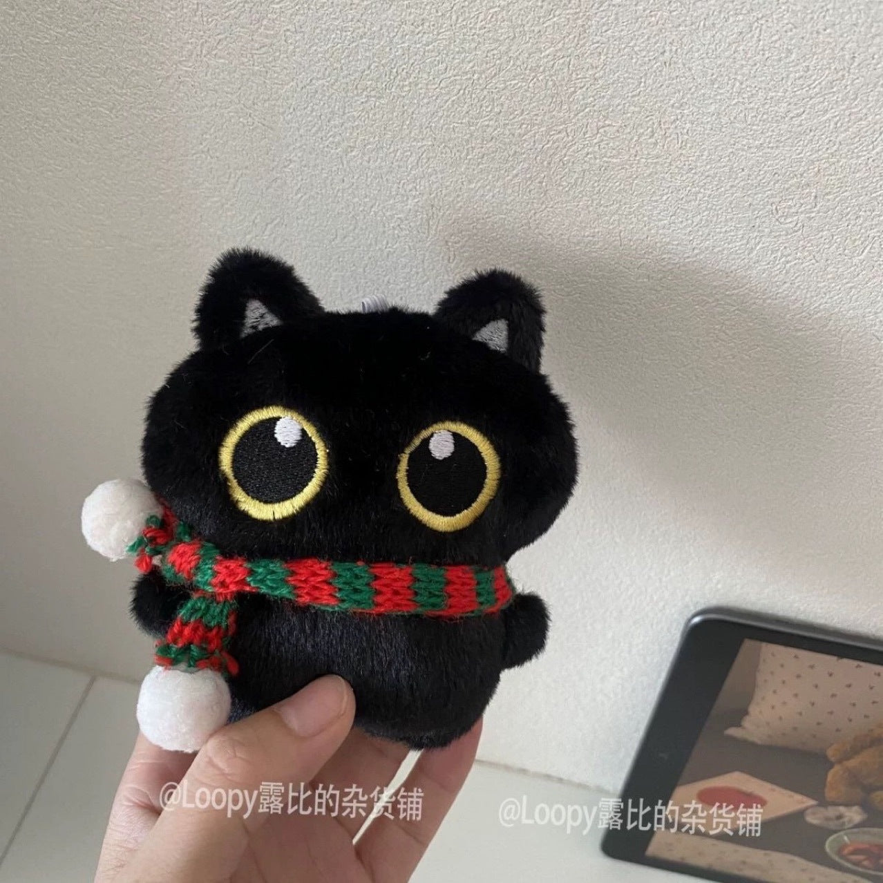 New Black Cat Doll Plush Doll Pendant Cute Cat Baby Bag Pendant Couple Gift Ins Student Gift