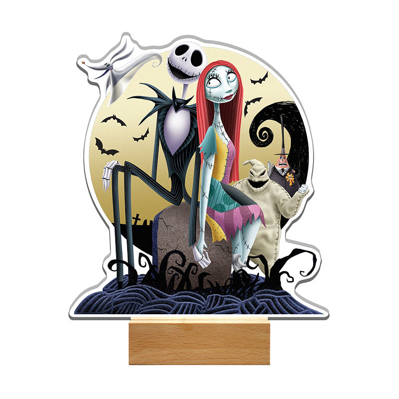 Cross-border Beech Nightlight Christmas Night Horror Strange Birthday City Night Jack Halloween European And American Animation Movies Around