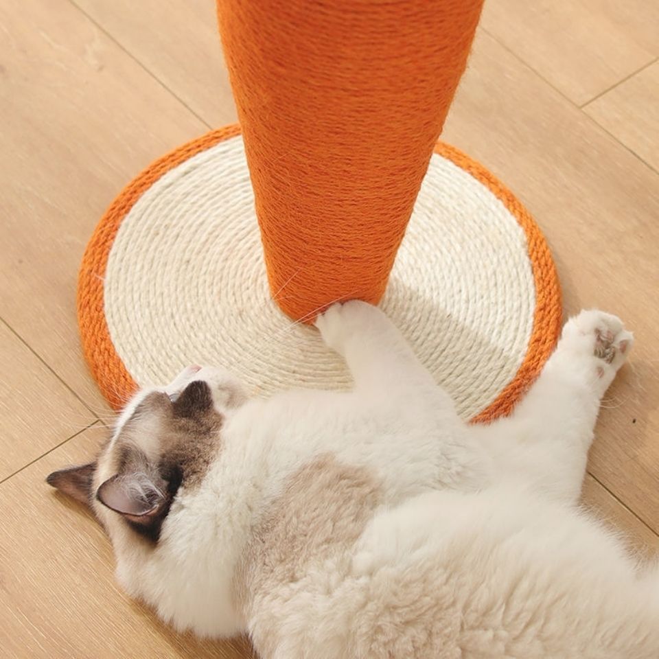 Carrot Cat Scratching Board Sisal Rope Vertical Cat Supplies Cat Scratching Post Claw Board Non-shedding Claw Grinding Special Large Size