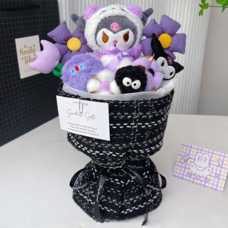 520 Gift Kulomi Doll Cartoon Bouquet Doll Eternal Flower Birthday Gift For Girl Friends