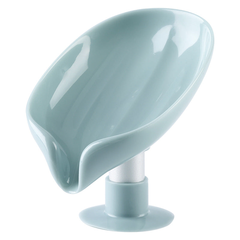 Creative Leaf-shaped Drying Soap Box Household Sucker Punch-free Soap Rack Bathroom Removable Soap Box