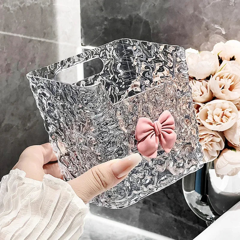 Discarded Face Towel Storage Box Wall Hanging Bathroom Washstand Storage Rack Cotton Soft Towel Tissue Toilet Storage Rack