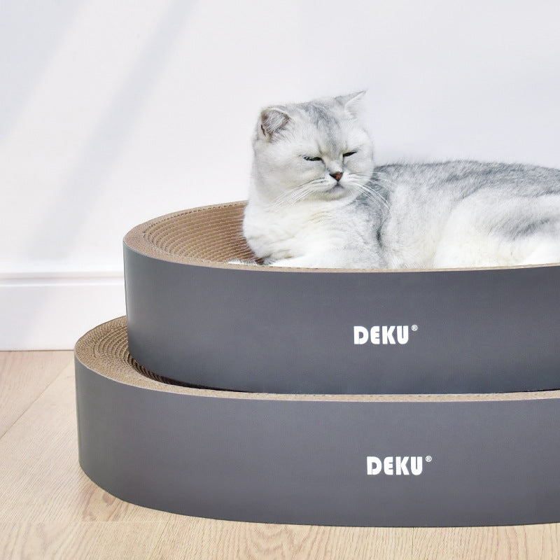 Deku Round Corrugated Paper Cat Scratching Board Simple Disc Bowl Cat Claw Board Round Pie Bowl Cat Nest Mint Delivery