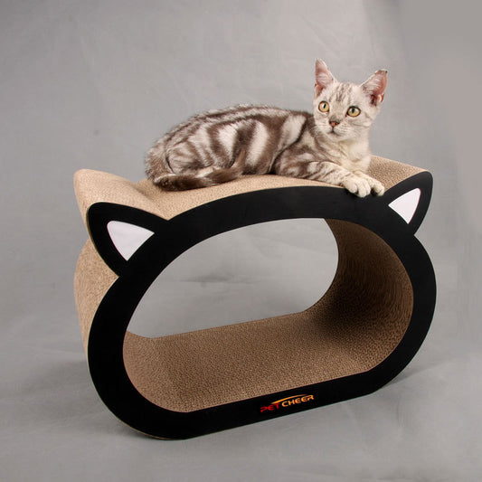 PetCheer Cat Head Patent Cat Scratch Board Cat Nest Patent Product Pet Nest No Crumbs Scratch Resistant Toy Source