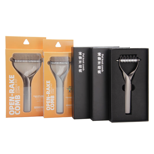 Pet Dog Open Knot Comb Double-sided Hair Removal Comb To Float Hair Comb Zinc Alloy Material Pet Industry Applicable Products
