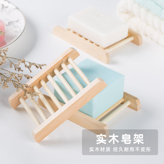Factory LOGO Creative Soap Holder Wholesale Wooden Soap Box Wooden Draining Soap Holder Bamboo Handmade Soap Holder