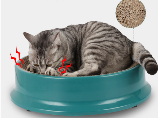 Manufacturer In Stock New Corrugated Paper Replaceable Round Cat Scratch Board Cat Toy Supplies Bowl-shaped Cat Scratch Pot