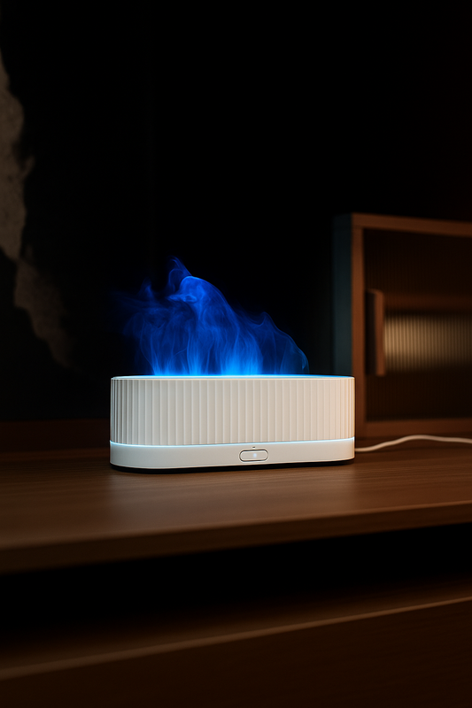 Flame Aromatherapy Machine Bedroom Desktop Atmosphere 3D Flame Projection Humidifier Desk Advanced Ornaments Diffuser