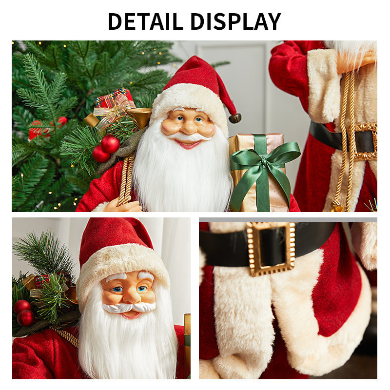 Santa Claus Doll Ornaments Christmas Scene Layout Welcome Hotel Window Desktop Decoration Toys Wholesale