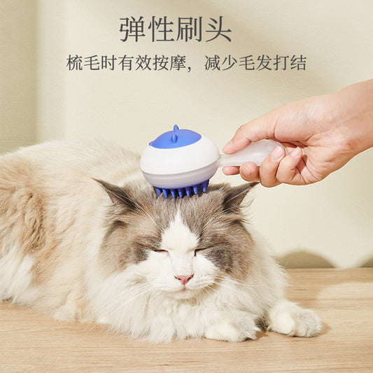 New Liquid Injection Automatic Cleaning Pet Dog Bath Brush Massage Dry And Wet Dual-Use Cat Soft Rubber Massage Hair Removal Brush