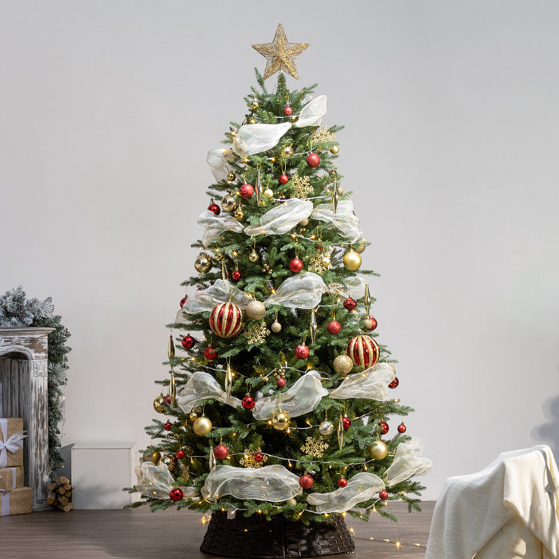 New Cross-Border New Christmas Tree Pe Mixed New Material Flame Retardant Large Encrypted Pvc Package Christmas Ornaments