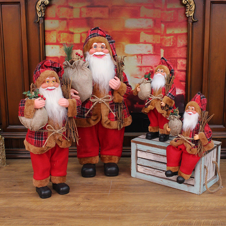 24 Inch 60cm High Standing Santa Claus Christmas Decorations Home Shop Super Window Decoration Ornaments