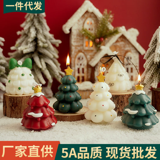 Christmas Tree Scented Candle Atmosphere Gift Handmade Scented Candle Candy Simulation Christmas Candle