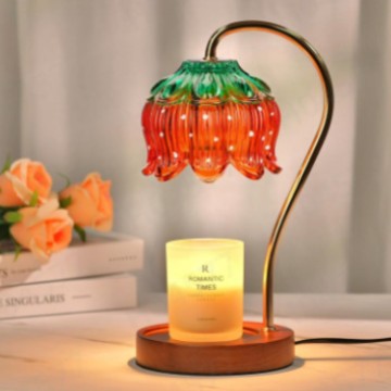 Marble Melting Candle Lamp Ins Incense Expanding Gift Table Lamp Smoke-free Temperature Adjusting American Retro Night Light Aromatherapy Melting Wax Lamp