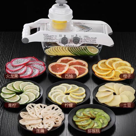 Lemon Slicer Multifunctional Milk Tea Shop Fruit Adjustable Thick Slice Cutter Commercial Barbecue Potato Slicer