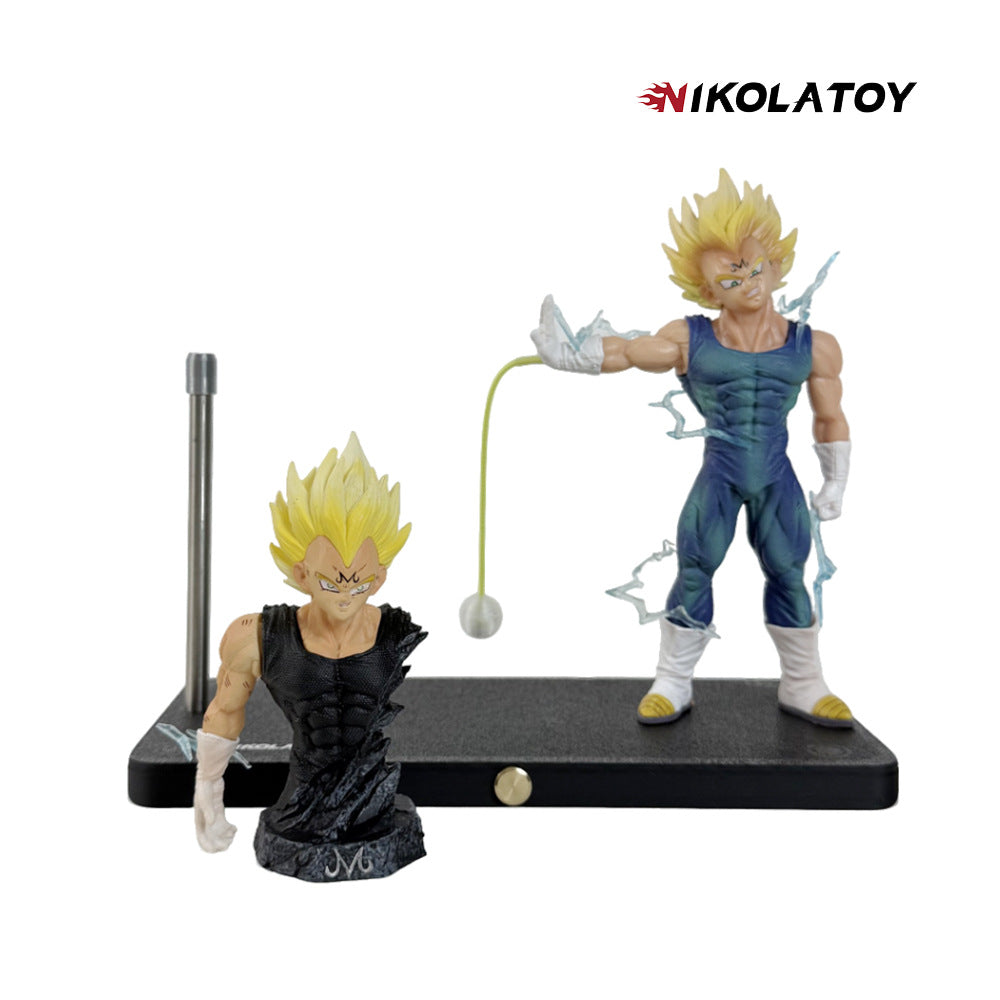 Nikolatoy Dragon Ball Z Magnetic Night Light Vegeta Saiyan Anime Peripheral Figure Desktop Decoration