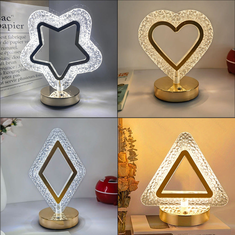Star And Moon Table Lamp Cross-border Creative Romantic Bedroom Decoration Bedside Ornaments Bar Charging Atmosphere Night Light