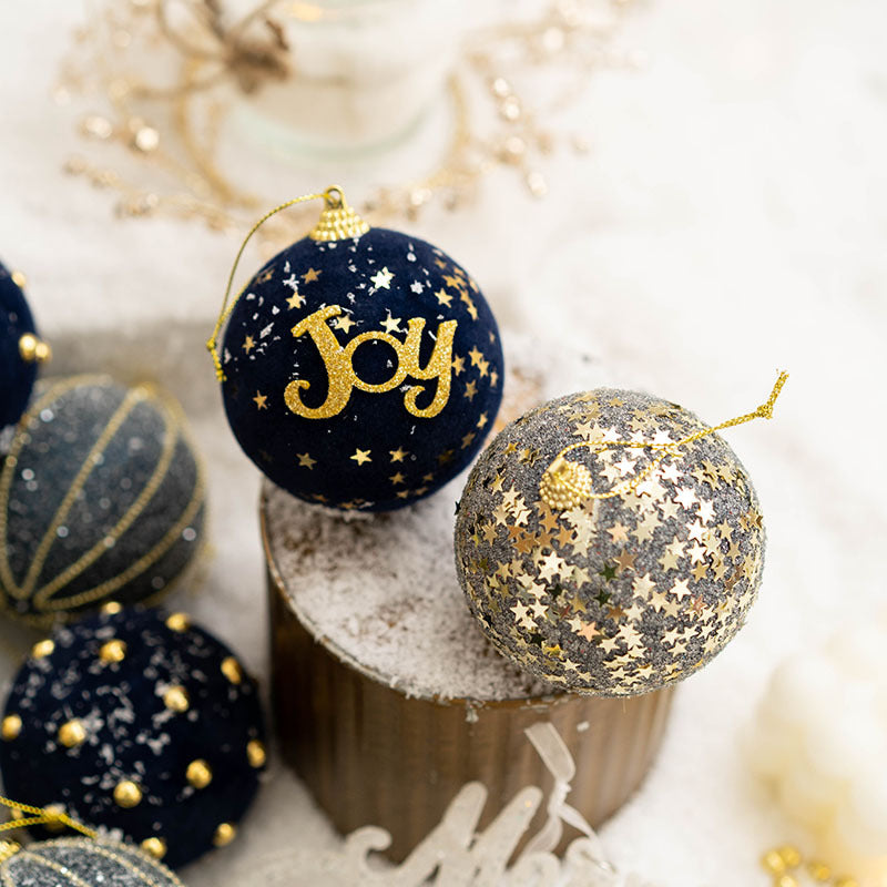 Golden Christmas Ball Painted Ball Christmas Tree Decoration Hangers Window Decoration Hangers Christmas Decorations