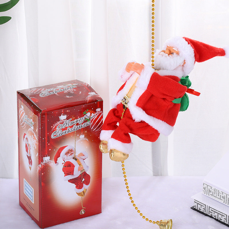 Christmas Electric Toys Christmas Decorations Mini Christmas Tree Climbing Beads Old Man Window Decoration Cross Border Toys