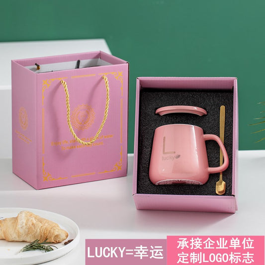 Creative Ceramic Cup High Color Value Water Cup Mug Gift Box Practical Small Gifts For Suit Opening Activities