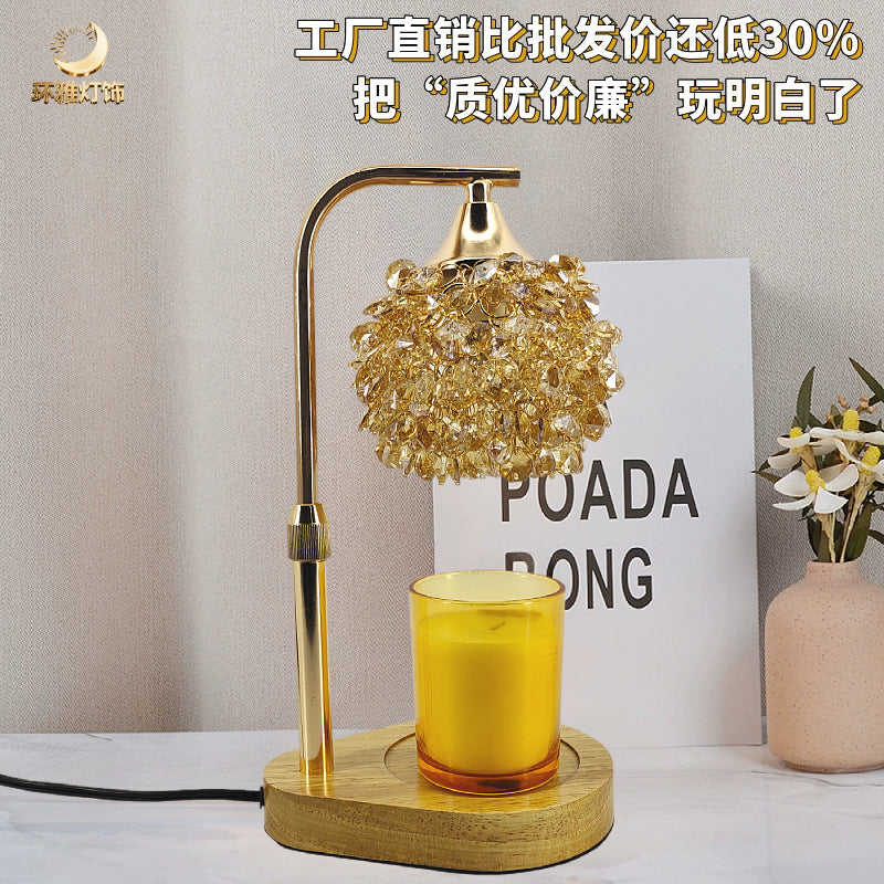 Cross-border Home Aromatherapy Lamp Non-fire Melting Wax Lamp French Retro Bedroom Decoration Expanding Fragrance Melting Candle Lamp Creative Bedside Lamp