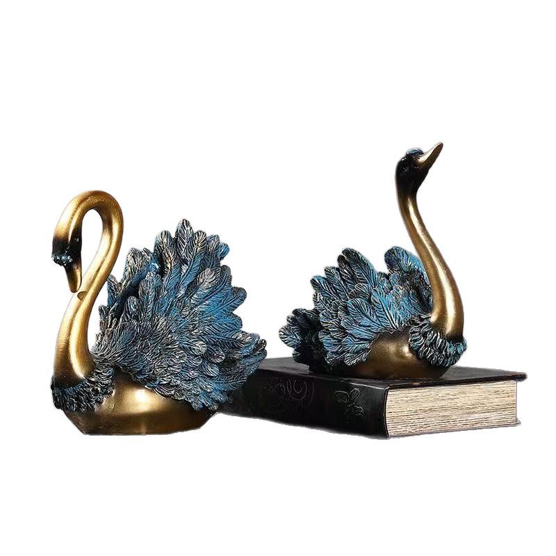 European And American Style Creative Couple Swan Resin Crafts Wine Rack Ornaments Home Wine Cabinet TV Cabinet Decoration Gift