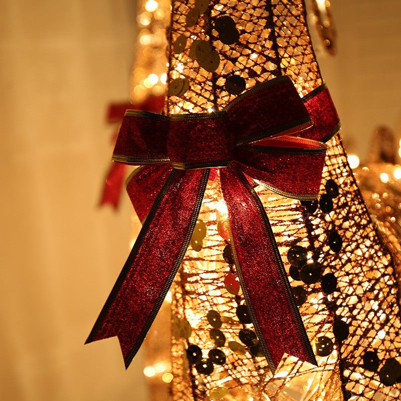 Christmas Deer Trolley Luminous Deer Trolley Iron Deer Christmas Elk Decoration Hotel Hall Window Decoration Supplies