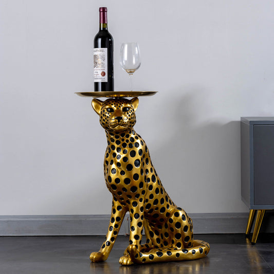 Creative Leopard Floor Decoration Large Storage Tray Living Room Entrance Sofa Next To The Decoration Housewarming Gift