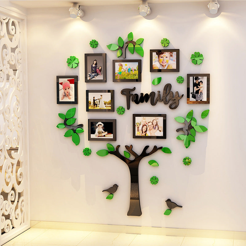 Family Growth Tree Photo Wall Decoration Children's Room Bedroom Layout Creative Personality 3D Wall Sticker