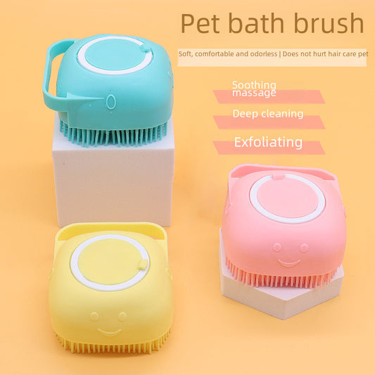 Silicone Bath Brush Soft Bath Brush Cat Dog Bath Brush Cleaning Soft Brush Multifunctional Pet Brush