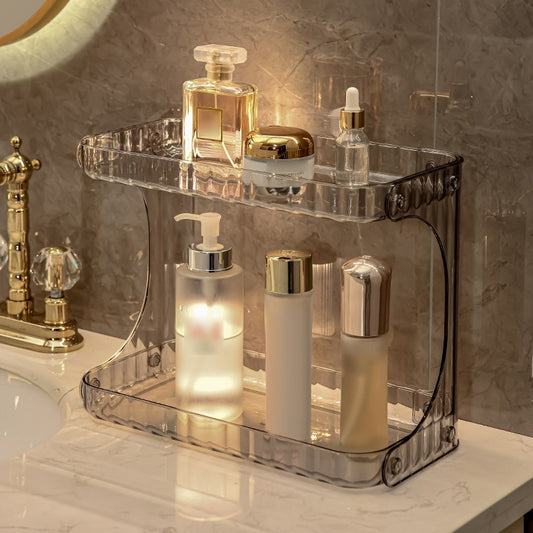 Light Luxury Bathroom Storage Rack Wash Countertop Cosmetic Storage Box Desktop Bathroom Skin Care Storage Shelf