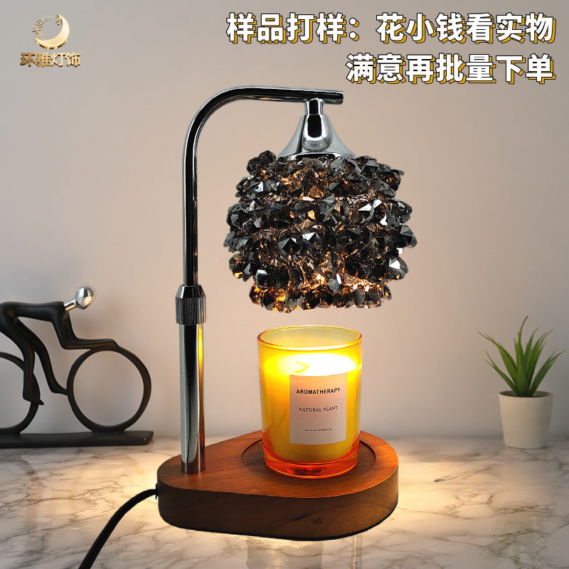 Cross-border Home Aromatherapy Lamp Non-fire Melting Wax Lamp French Retro Bedroom Decoration Expanding Fragrance Melting Candle Lamp Creative Bedside Lamp