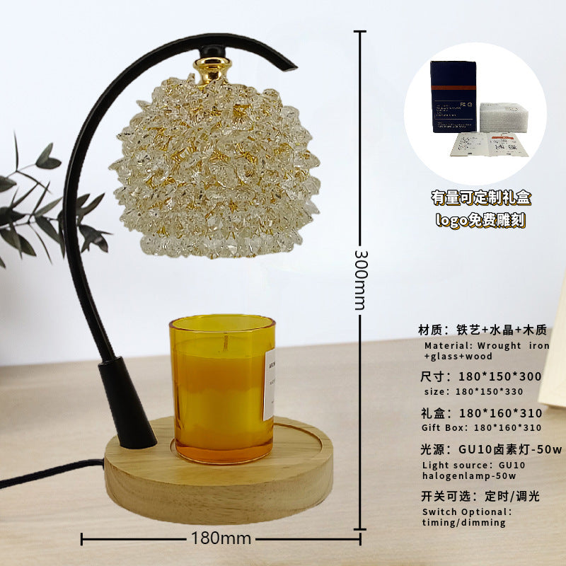 Cross-border Home Aromatherapy Lamp Non-fire Melting Wax Lamp French Retro Bedroom Decoration Expanding Fragrance Melting Candle Lamp Creative Bedside Lamp