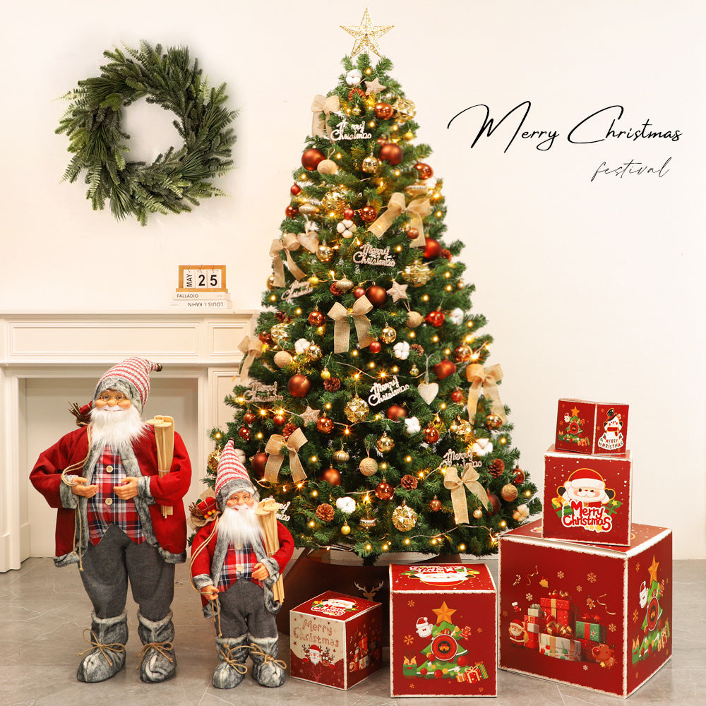 2025 New Christmas Tree Living Room Home Christmas Scene Arrangement Handmade Decorations Ornaments Package Small Gifts