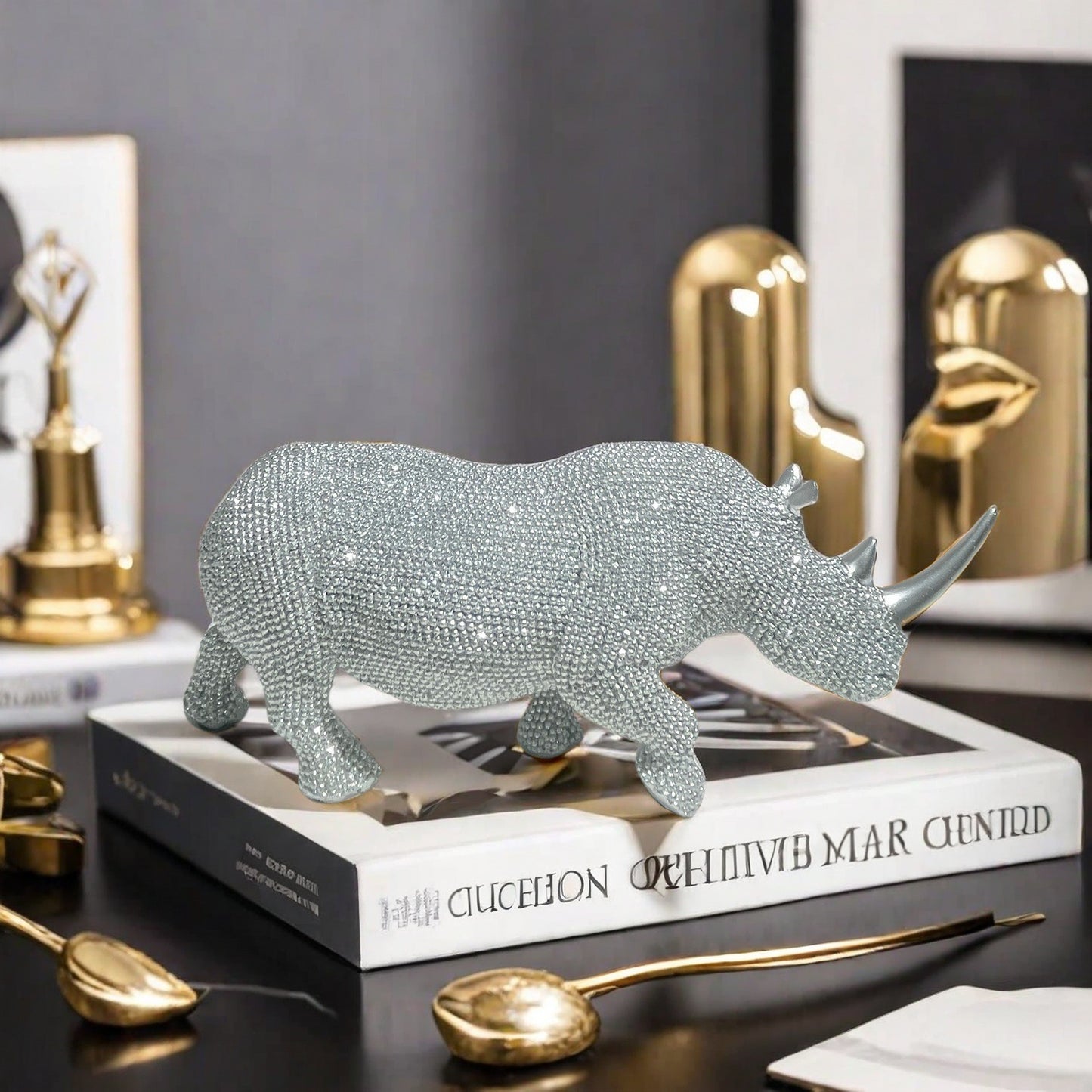 Cross-Border New Product European-Style Creative Rhino Ornaments, Office Ornaments, Wine Cabinet Decorations, Gifts