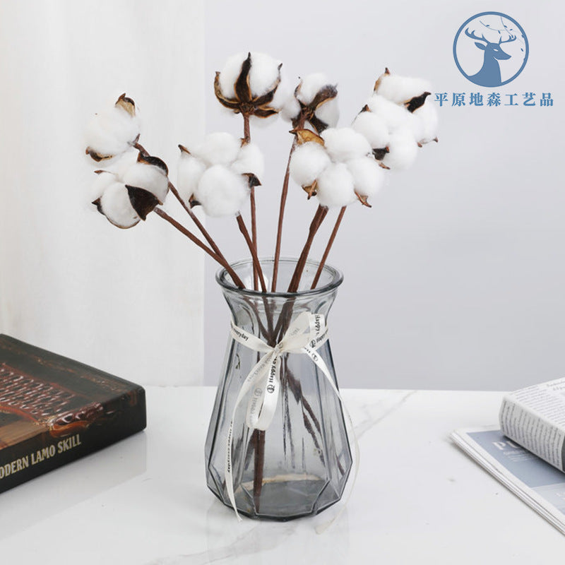 Cotton Dried Flower Christmas Cotton Single Color Cotton Flower Arrangement Props Diy Simulation Cotton Christmas Accessories Eternal Flower