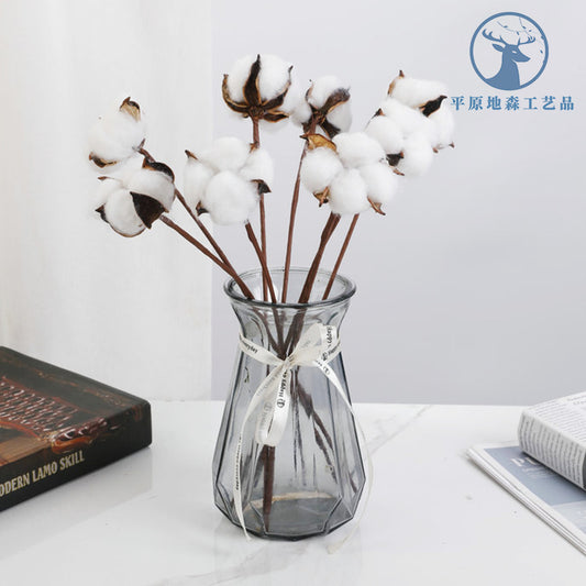 Cotton Dried Flower Christmas Cotton Single Color Cotton Flower Arrangement Props Diy Simulation Cotton Christmas Accessories Eternal Flower