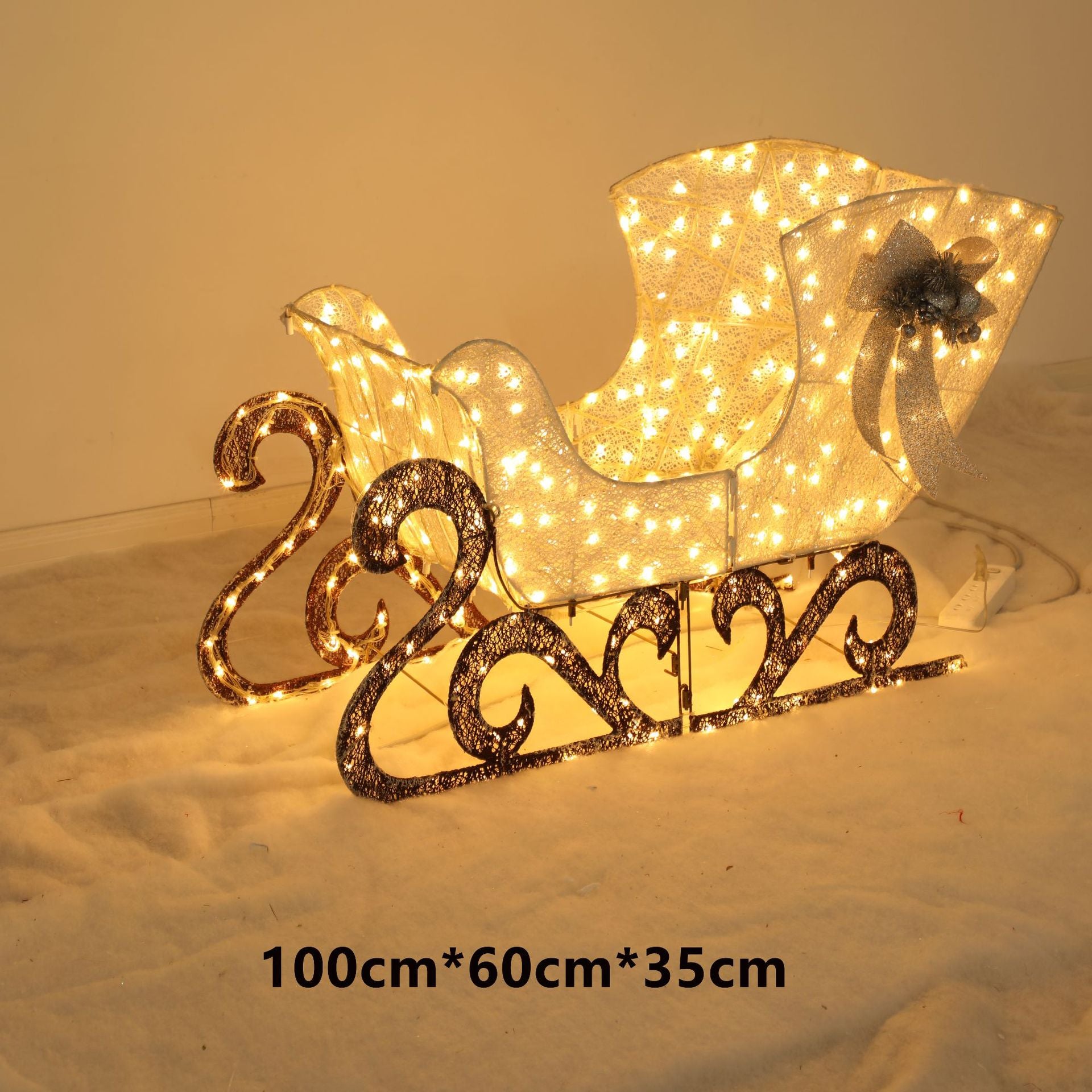 Christmas Family Of Three Luminous Deer Snowman Large Hotel Shopping Mall Scene Window Decoration Outdoor Set Props
