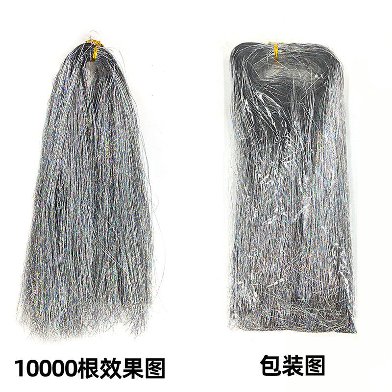 Cross-border Amazon Tinsel Christmas Tree Metal Wire Decoration Pendant Silver Gold Strip Christmas Dress Rain Silk