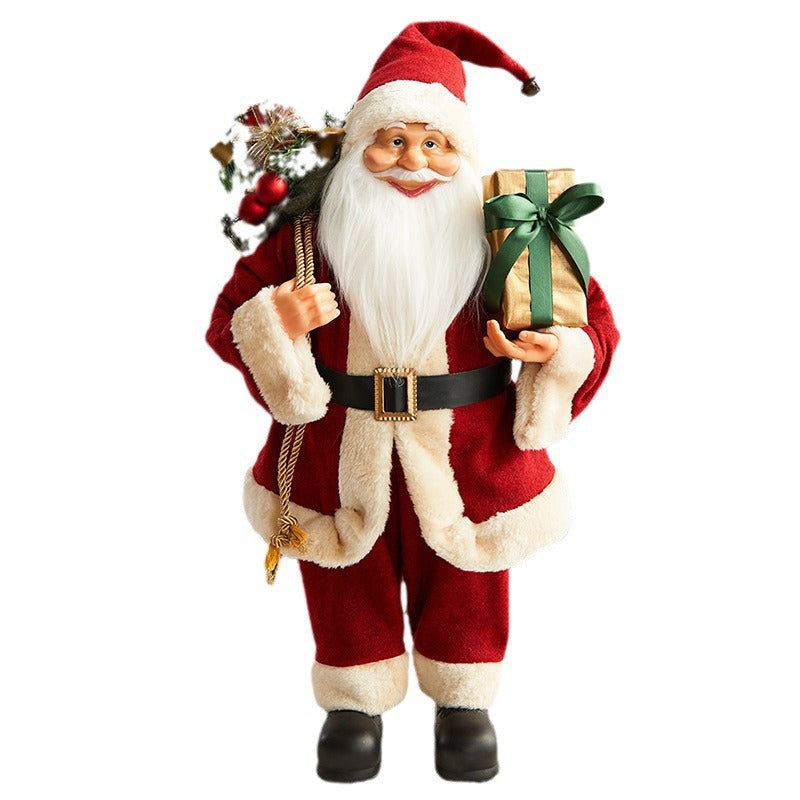 Santa Claus Doll Ornaments Christmas Scene Layout Welcome Hotel Window Desktop Decoration Toys Wholesale
