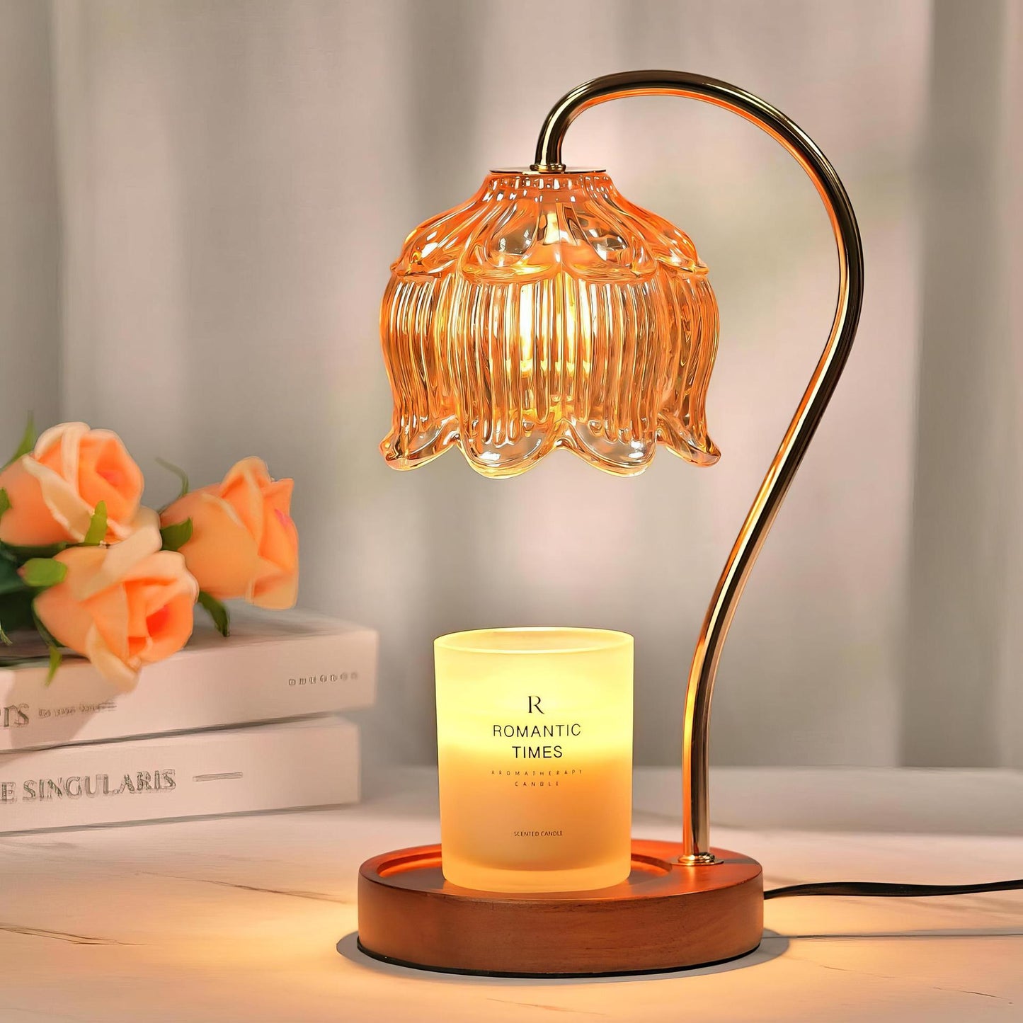 New Glass Melted Wax Lamp Timed Adjustable Aromatherapy Candle Table Lamp Manufacturer Practical Gifts European And American Cross-Border Wholesale