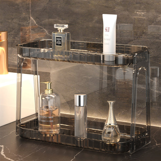 Light Luxury Toilet Double-layer Rack Washstand Cosmetic Storage Box Desktop Bathroom Skin Care Storage Rack