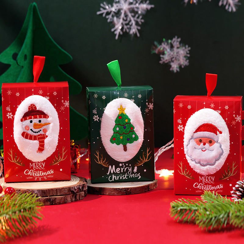 Creative Christmas Towel Gift Box Embroidery Children's Gift Cartoon Santa Claus Snowman Doll Gift Wholesale