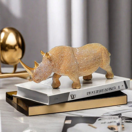 Cross-Border New Product European-Style Creative Rhino Ornaments, Office Ornaments, Wine Cabinet Decorations, Gifts