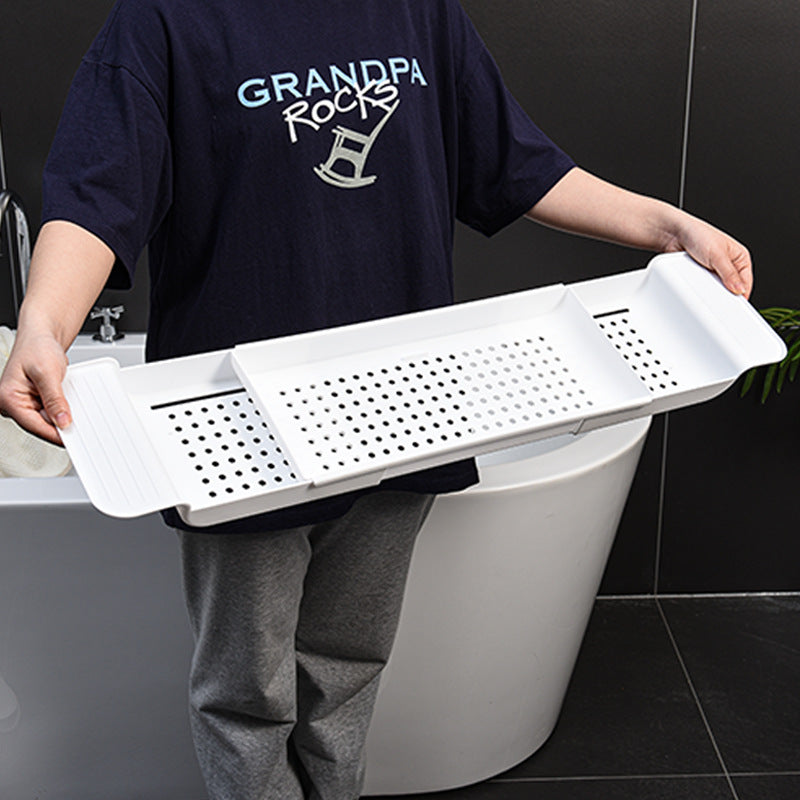 Bathroom Bathtub Storage Rack Tray Toilet Bath Storage Board Multifunctional Shelf Mobile Phone Flat Non-slip Bracket