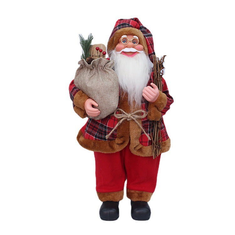 24 Inch 60cm High Standing Santa Claus Christmas Decorations Home Shop Super Window Decoration Ornaments